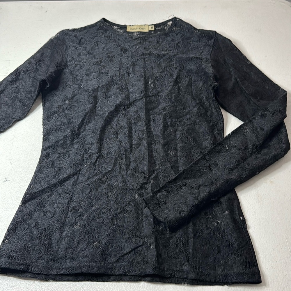 Long sleeve black, Calvin Klein medium